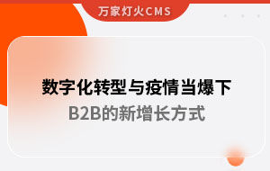 數(shù)字化轉(zhuǎn)型與疫情當(dāng)爆下，B2B的新增長(zhǎng)方式｜萬(wàn)家推云平臺(tái)